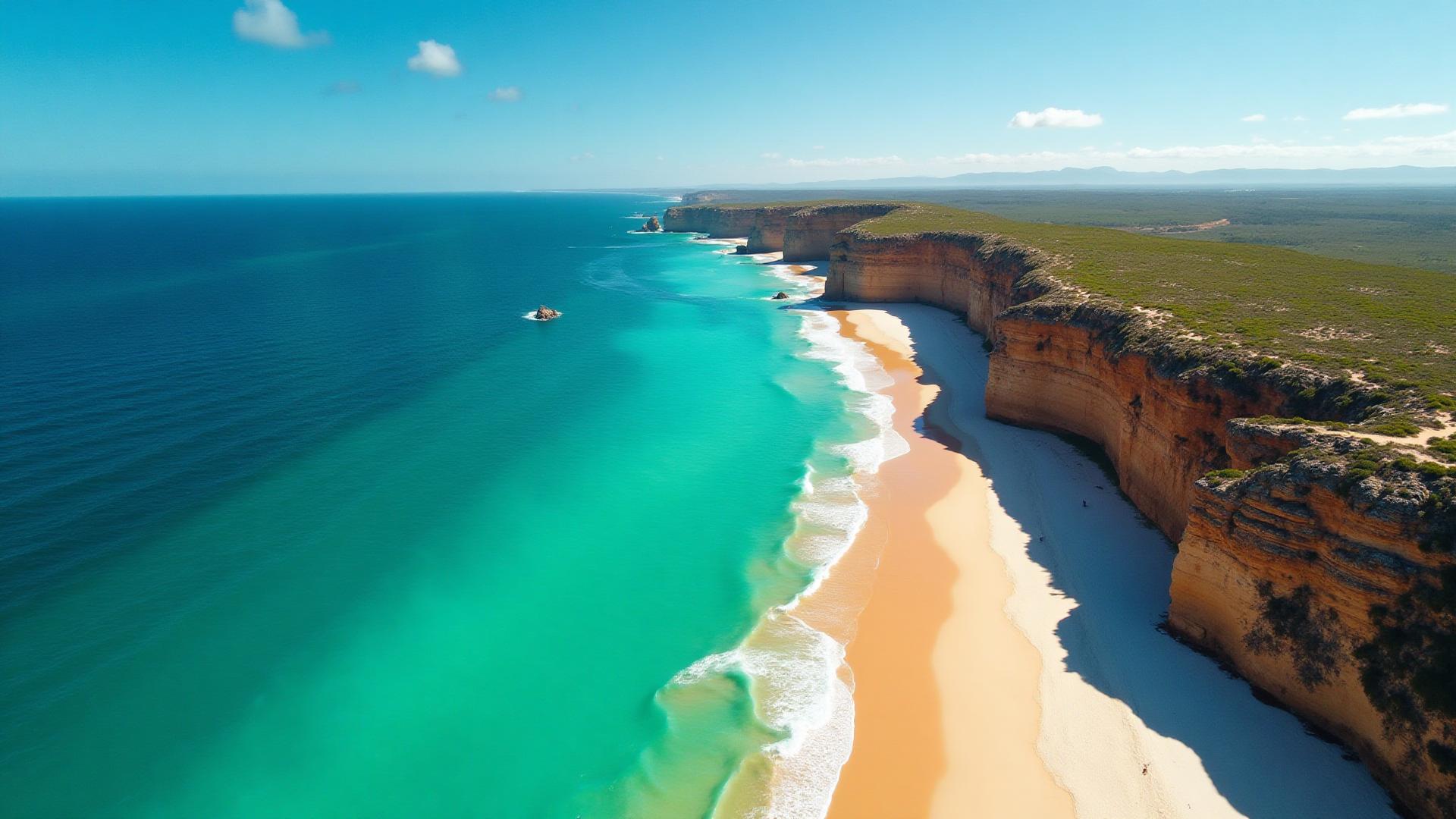 Cinematic Western Australian coastline at golden hour